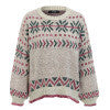 Load image into Gallery viewer, Simplee Vintage O neck fair isle women sweater Casual drop sleeve fashion