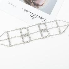 Load image into Gallery viewer, Rhinestone wide shinny choker necklace Female B word